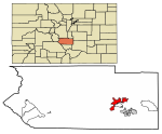 Fremont County Colorado Incorporated and Unincorporated areas Cañon City Highlighted 0811810